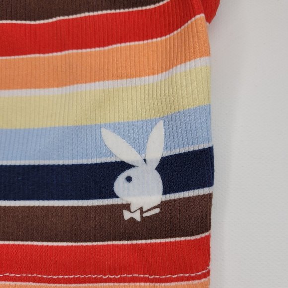 Playboy Striped Tank Tube Top Size Small - Picture 3 of 5